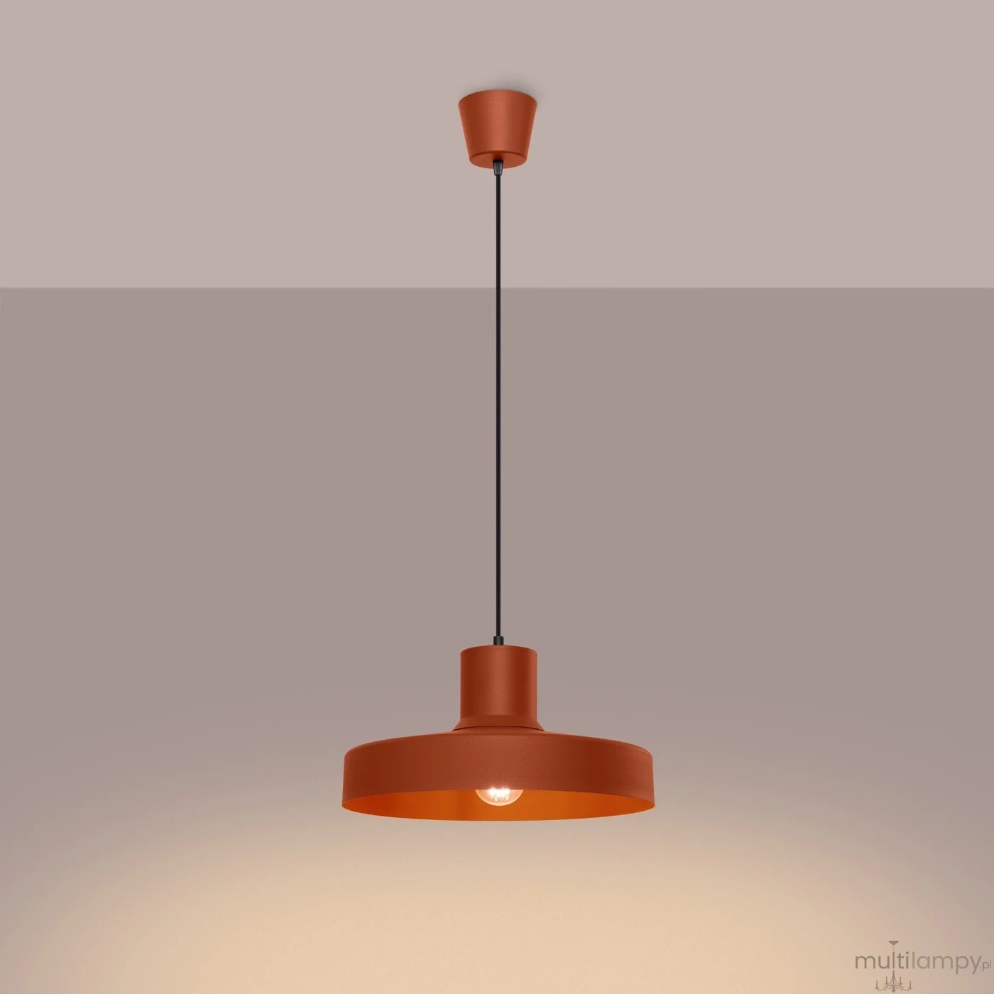 Bilo lampa wisząca E27 ochra czerwona SL.1706