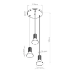 Estria lampa wisząca 3xE14 beżowa SL.1871