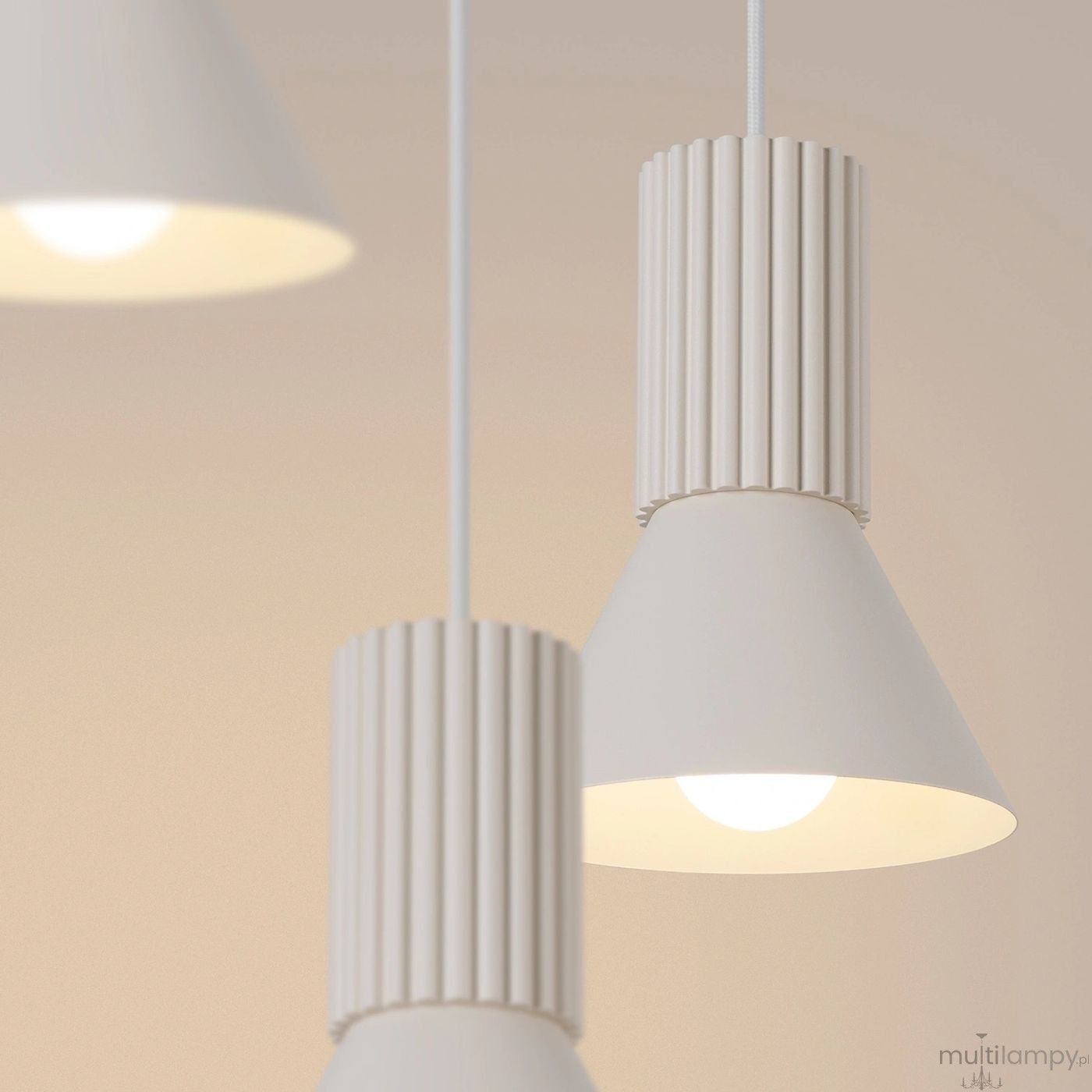 Estria lampa wisząca 3xE14 beżowa SL.1871