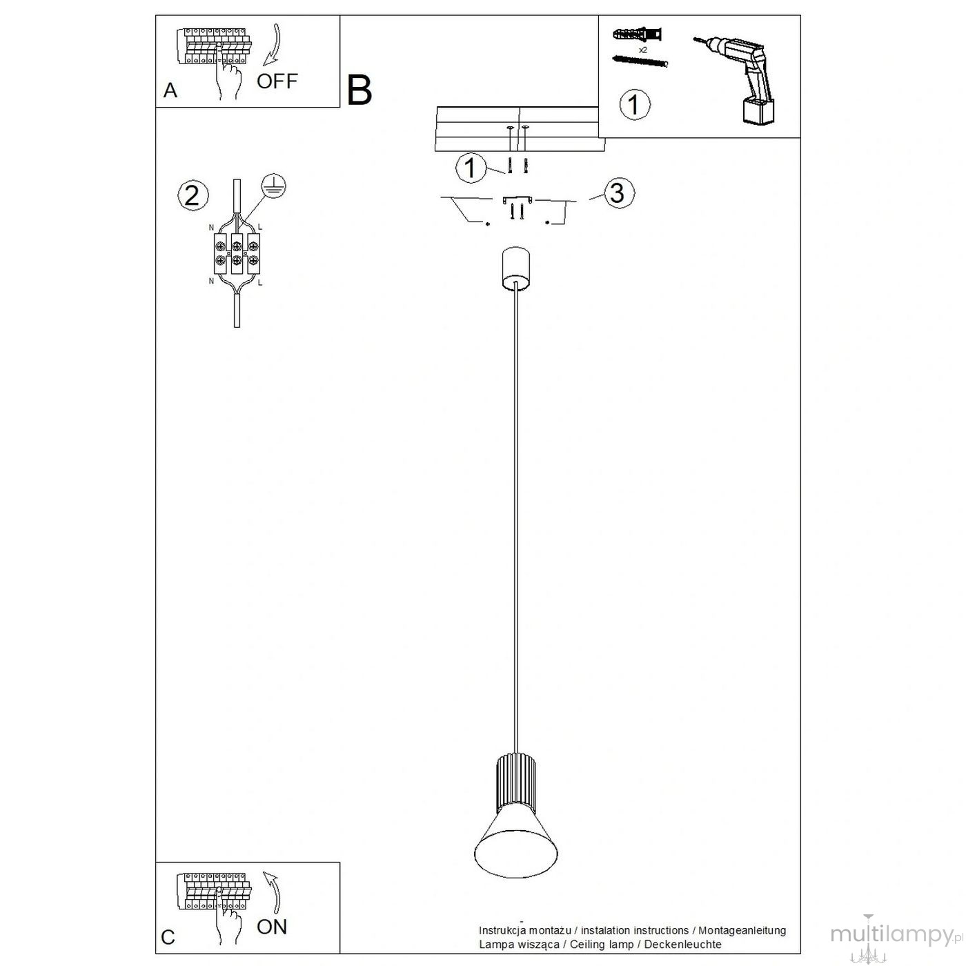 Estria lampa wisząca E14 zielona oliwka beżowy SL.1872