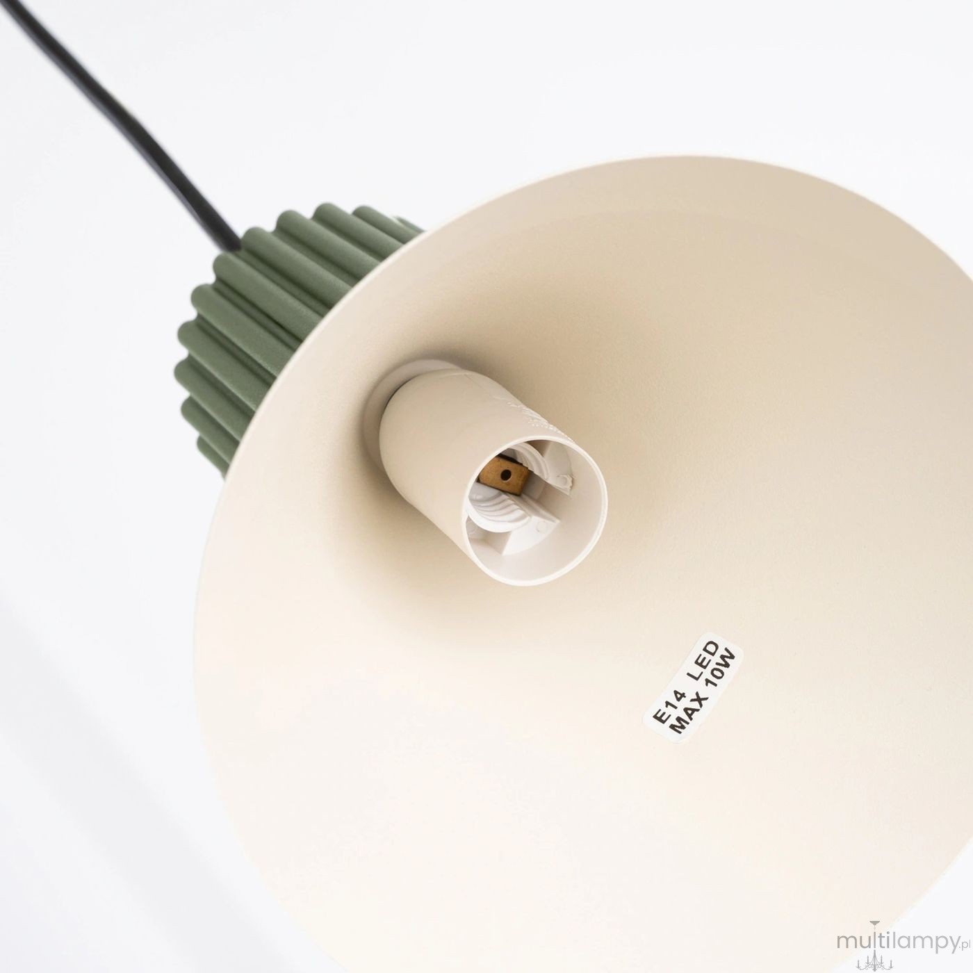 Estria lampa wisząca E14 zielona oliwka beżowy SL.1872