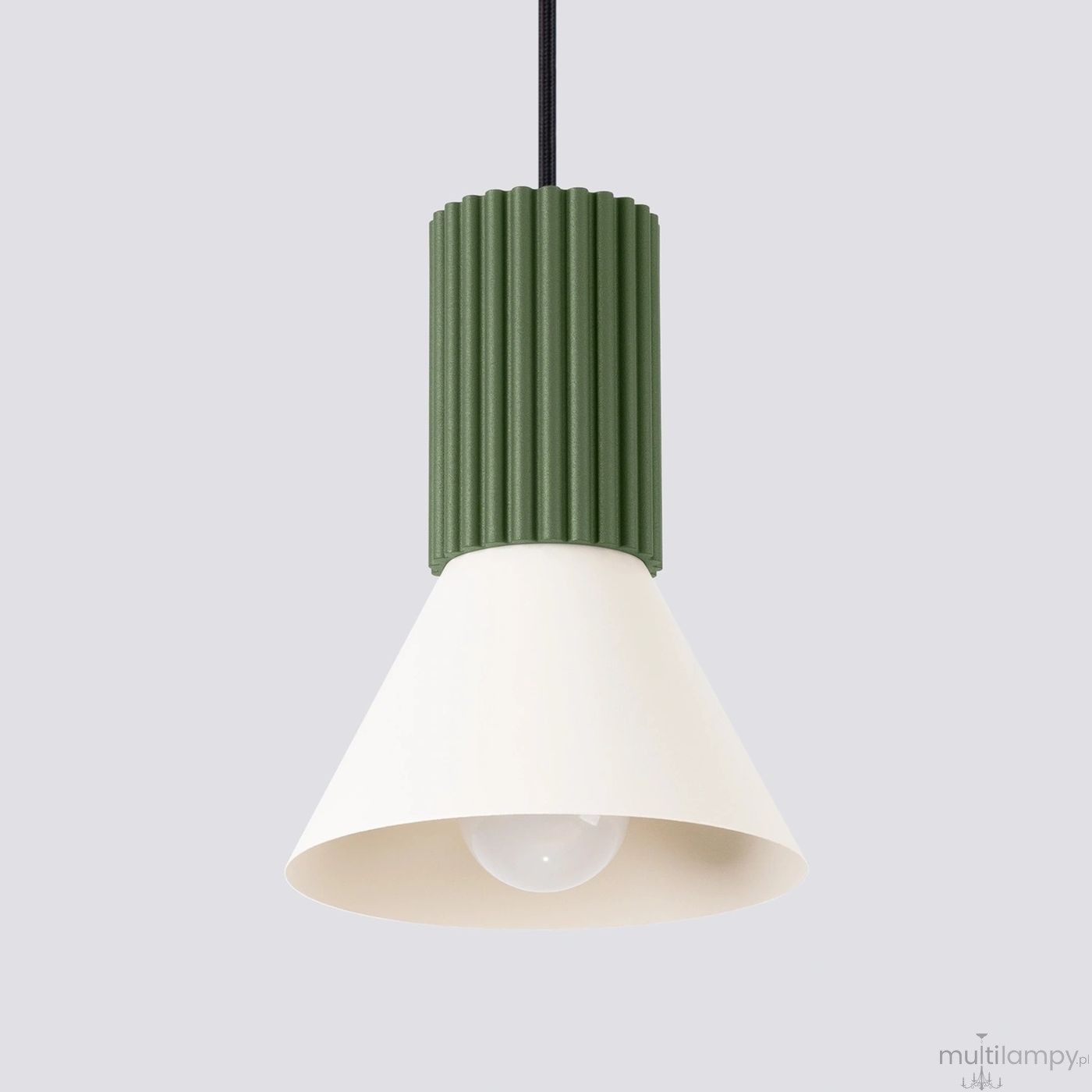 Estria lampa wisząca E14 zielona oliwka beżowy SL.1872