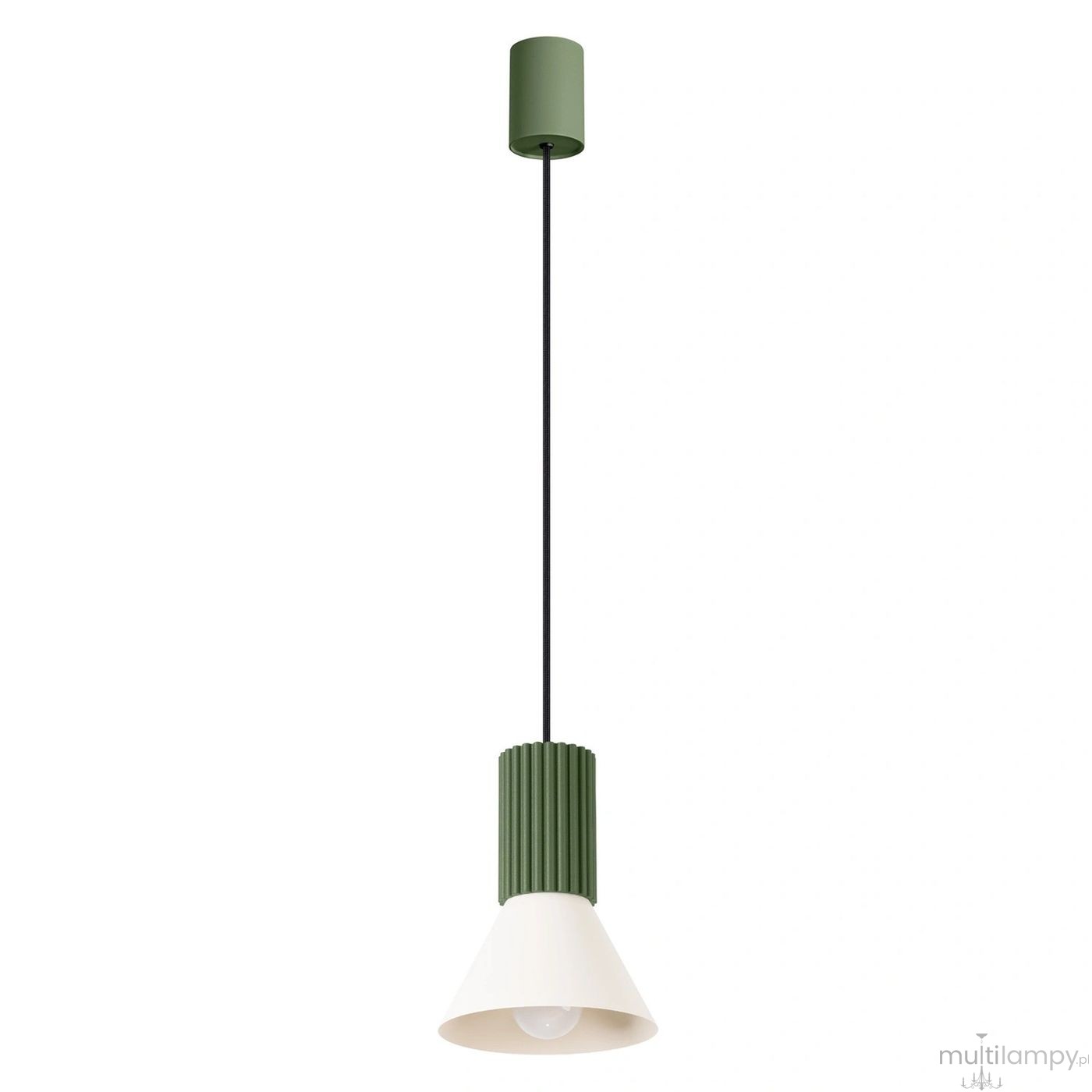 Estria lampa wisząca E14 zielona oliwka beżowy SL.1872