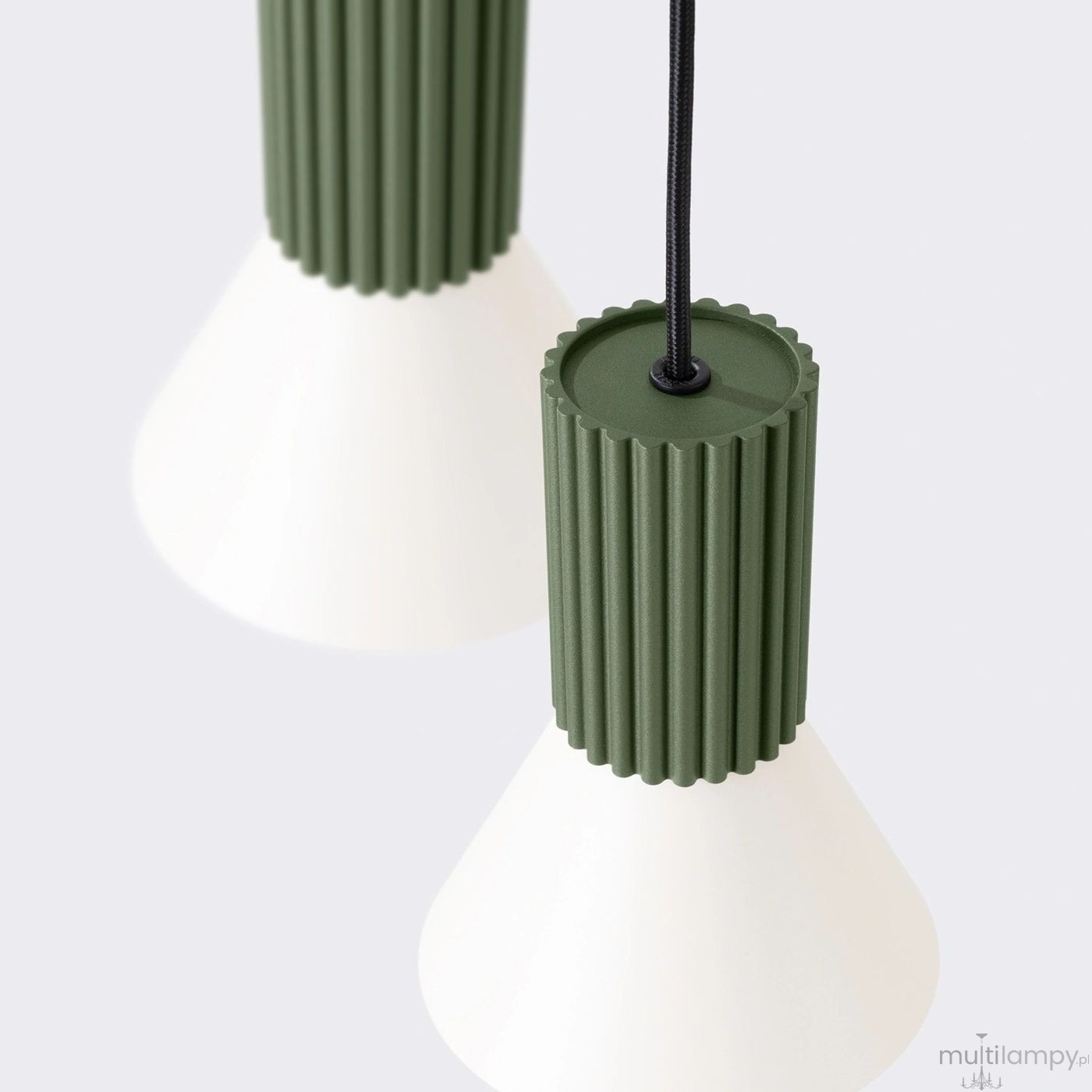 Estria lampa wisząca 3xE14 zielona oliwka beżowy SL.1873