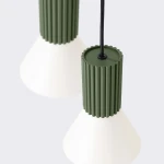 Estria lampa wisząca 3xE14 zielona oliwka beżowy SL.1873