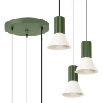 Estria lampa wisząca 3xE14 zielona oliwka beżowy SL.1873