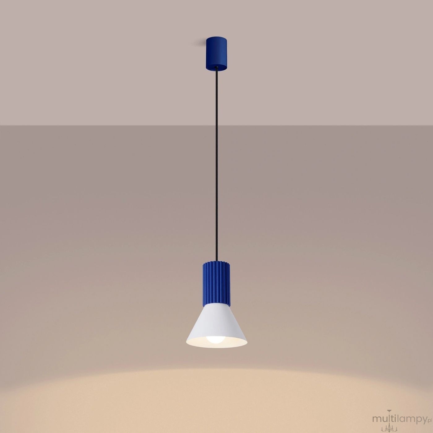 Estria lampa wisząca E14 ultramaryna biały SL.1874
