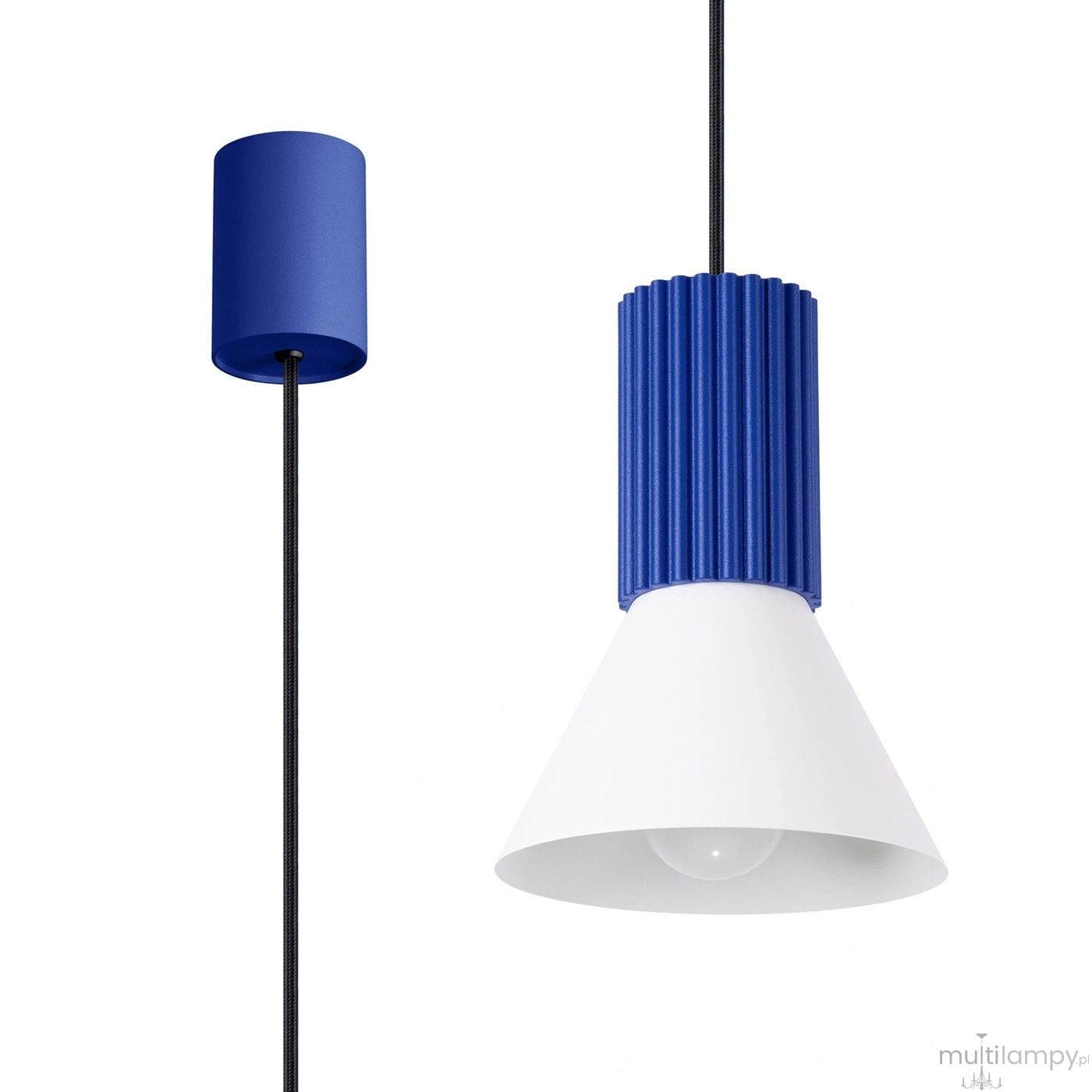 Estria lampa wisząca E14 ultramaryna biały SL.1874