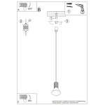 Estria lampa wisząca E14 ultramaryna biały SL.1874