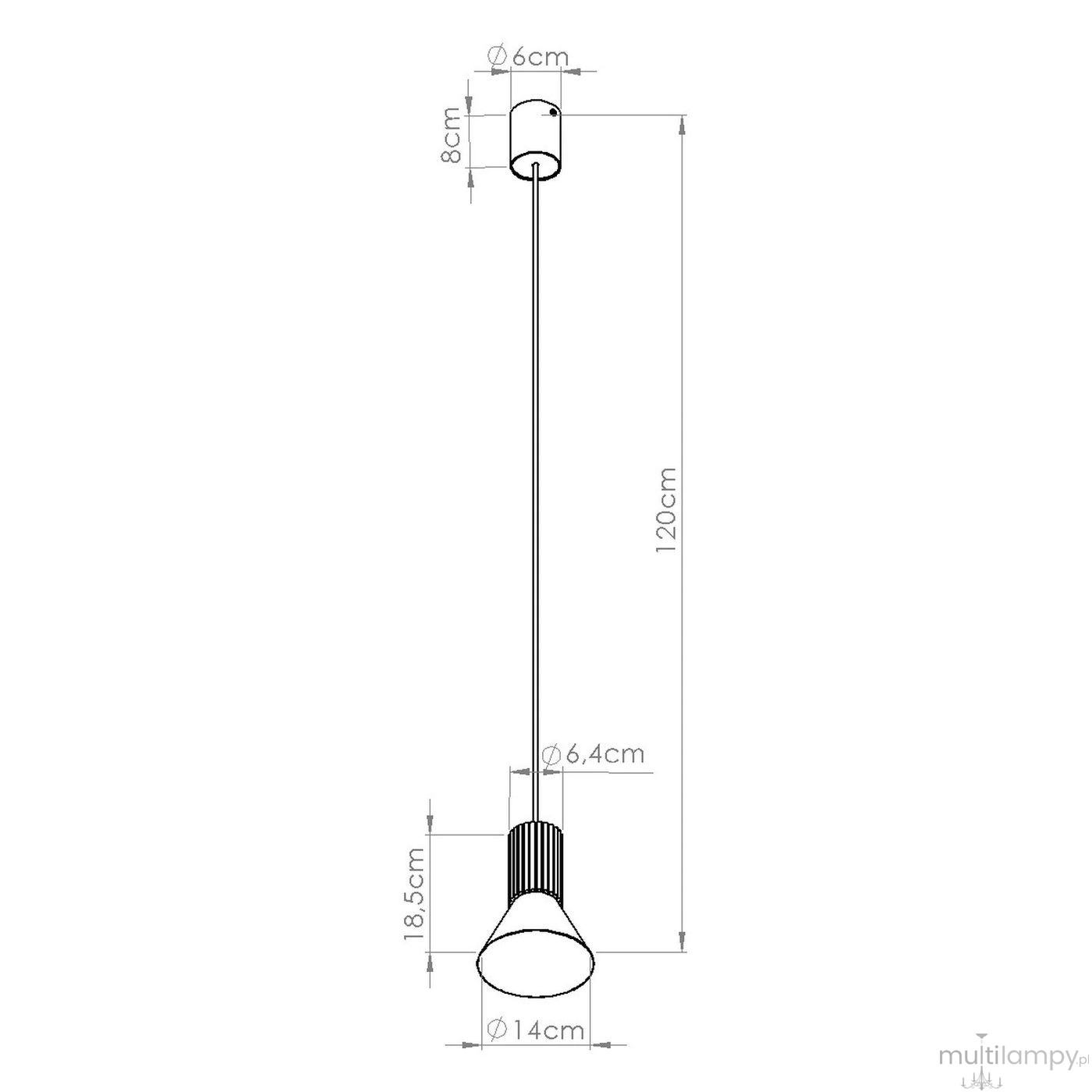 Estria lampa wisząca E14 ultramaryna biały SL.1874
