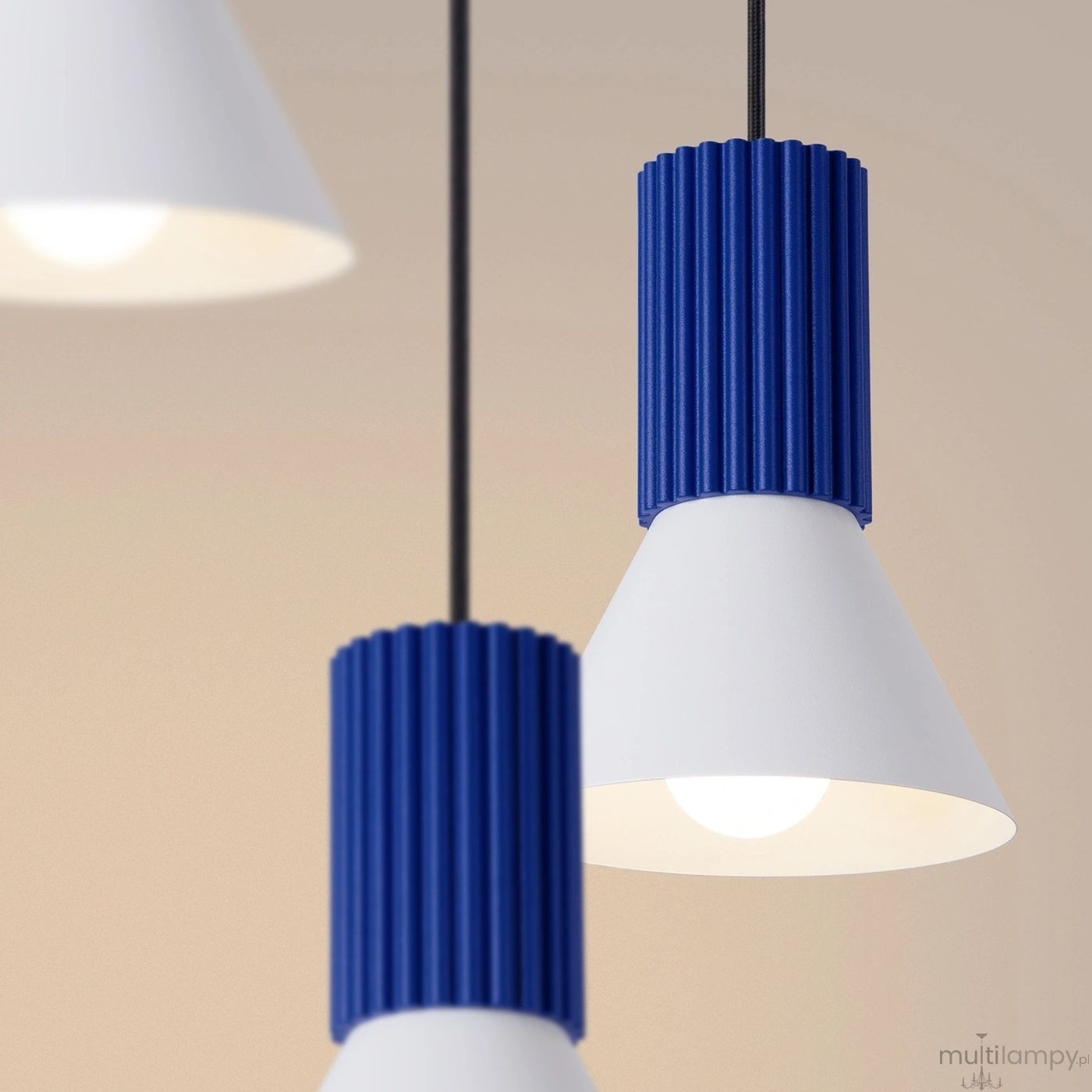 Estria lampa wisząca 3xE14 ultramaryna biały SL.1875