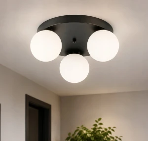 Bali lampa sufitowa 3xE27 czarna