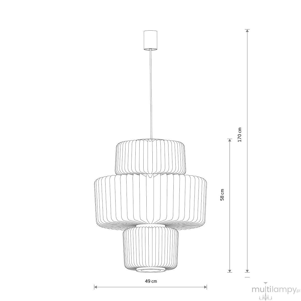 Nome A lampa wisząca 1xGX53 grafitowa 12249