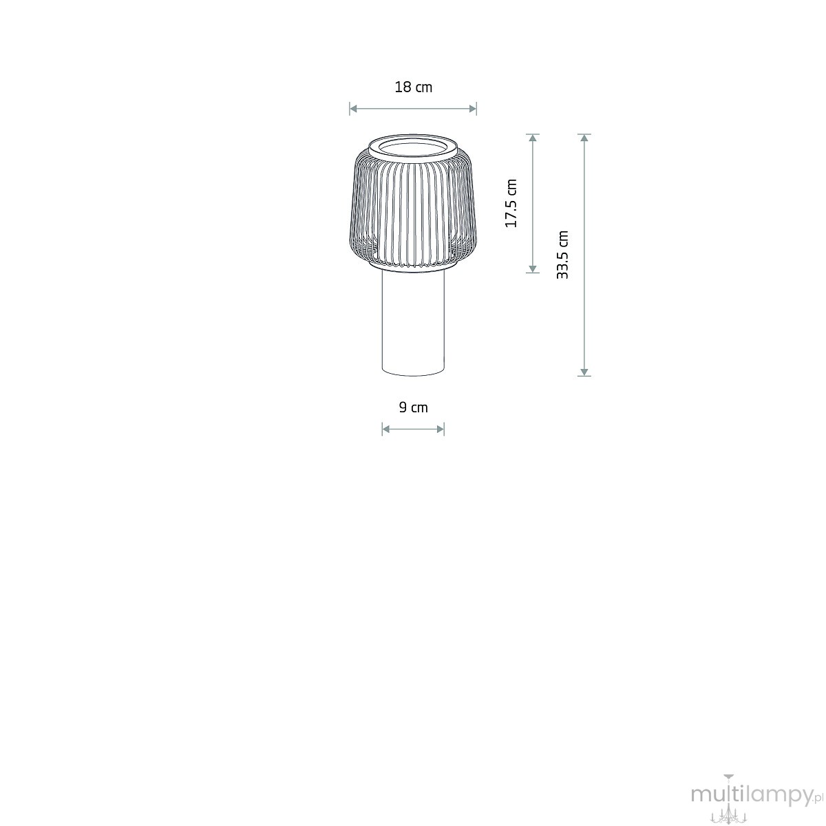 Nome lampa stołowa 1xE27 grafitowa 12253