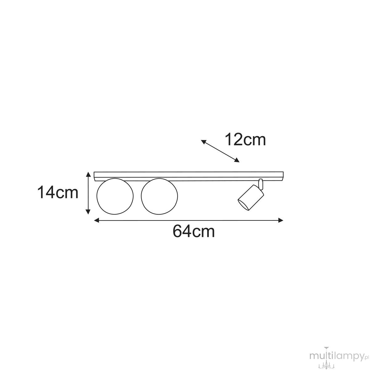 Nano lampa sufitowa GU10 + 2xG9 kaszmirowa K-6030