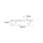 Nano lampa sufitowa GU10 + 2xG9 kaszmirowa K-6030