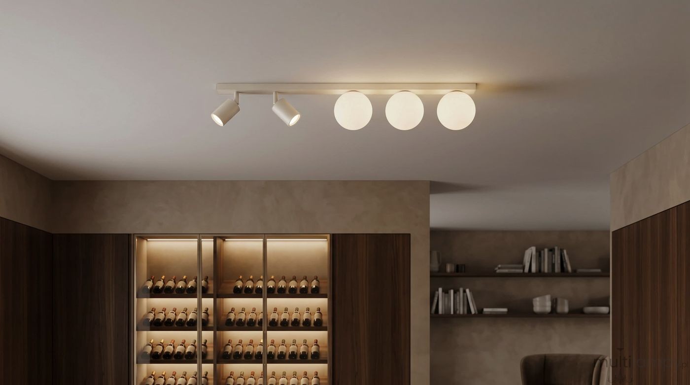 Nano lampa sufitowa 2xGU10 + 3xG9 kaszmirowa K-6031