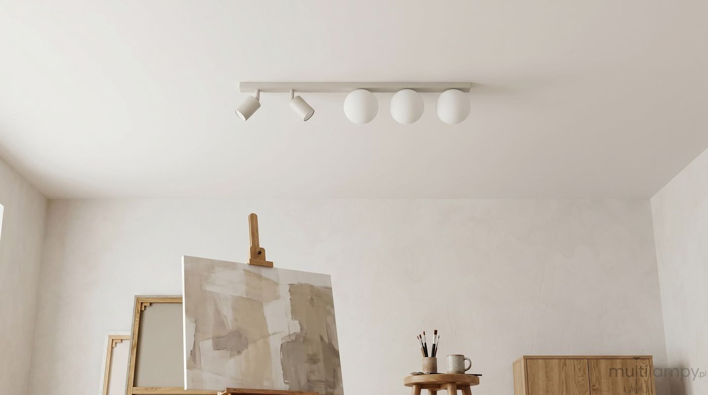 Nano lampa sufitowa 2xGU10 + 3xG9 kaszmirowa K-6031