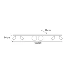 Nano lampa sufitowa 4xGU10 + 2xG9 kaszmirowa K-6032