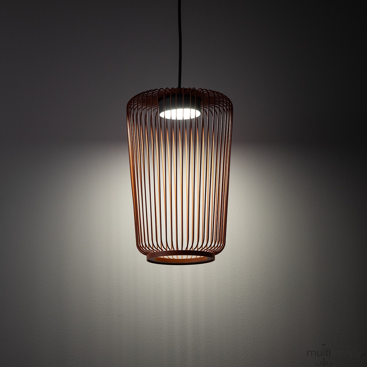 Kenai B lampa wisząca 1xGX53 grafitowa/terakota 12223