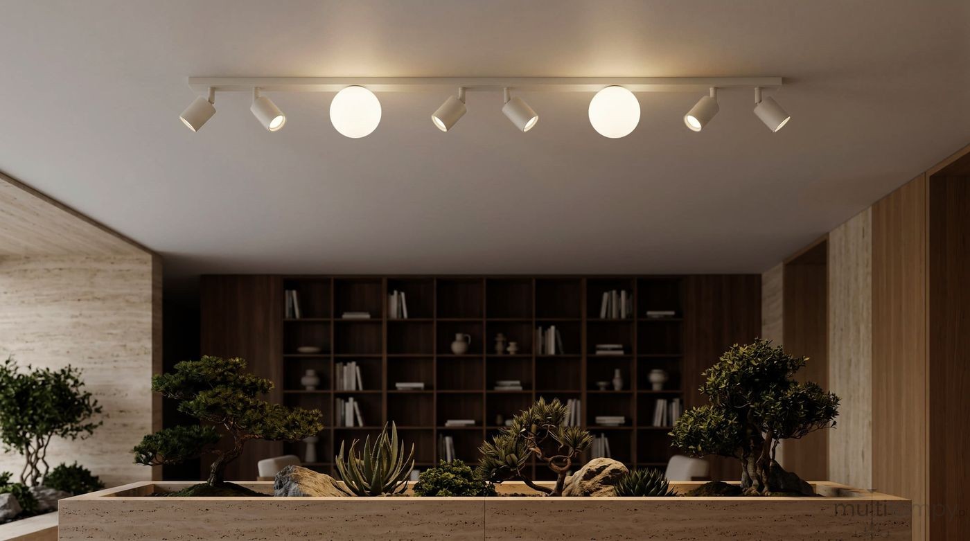 Nano lampa sufitowa 6xGU10 + 2xG9 kaszmirowa K-6034