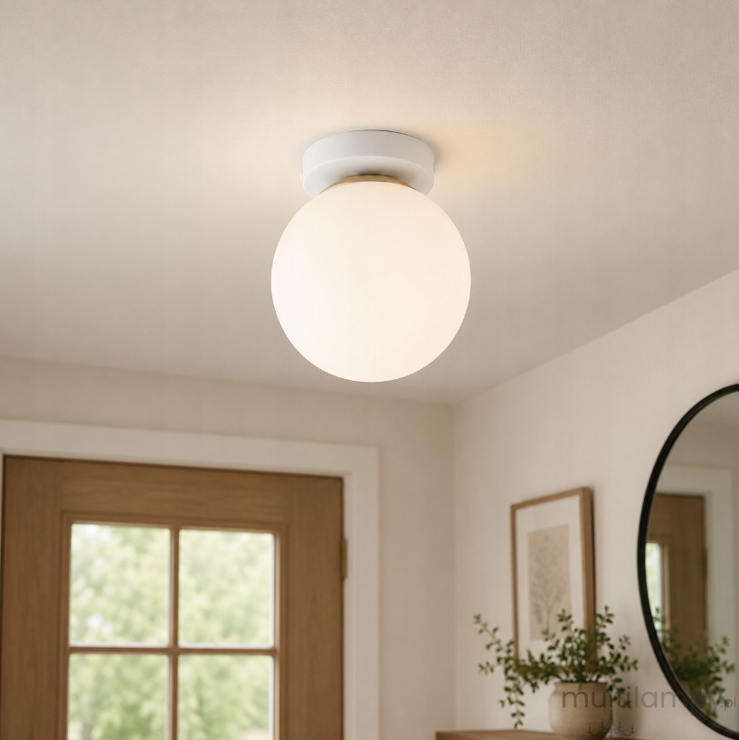 Bali lampa sufitowa E27 biała złota