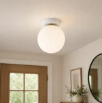 Bali lampa sufitowa E27 biała złota