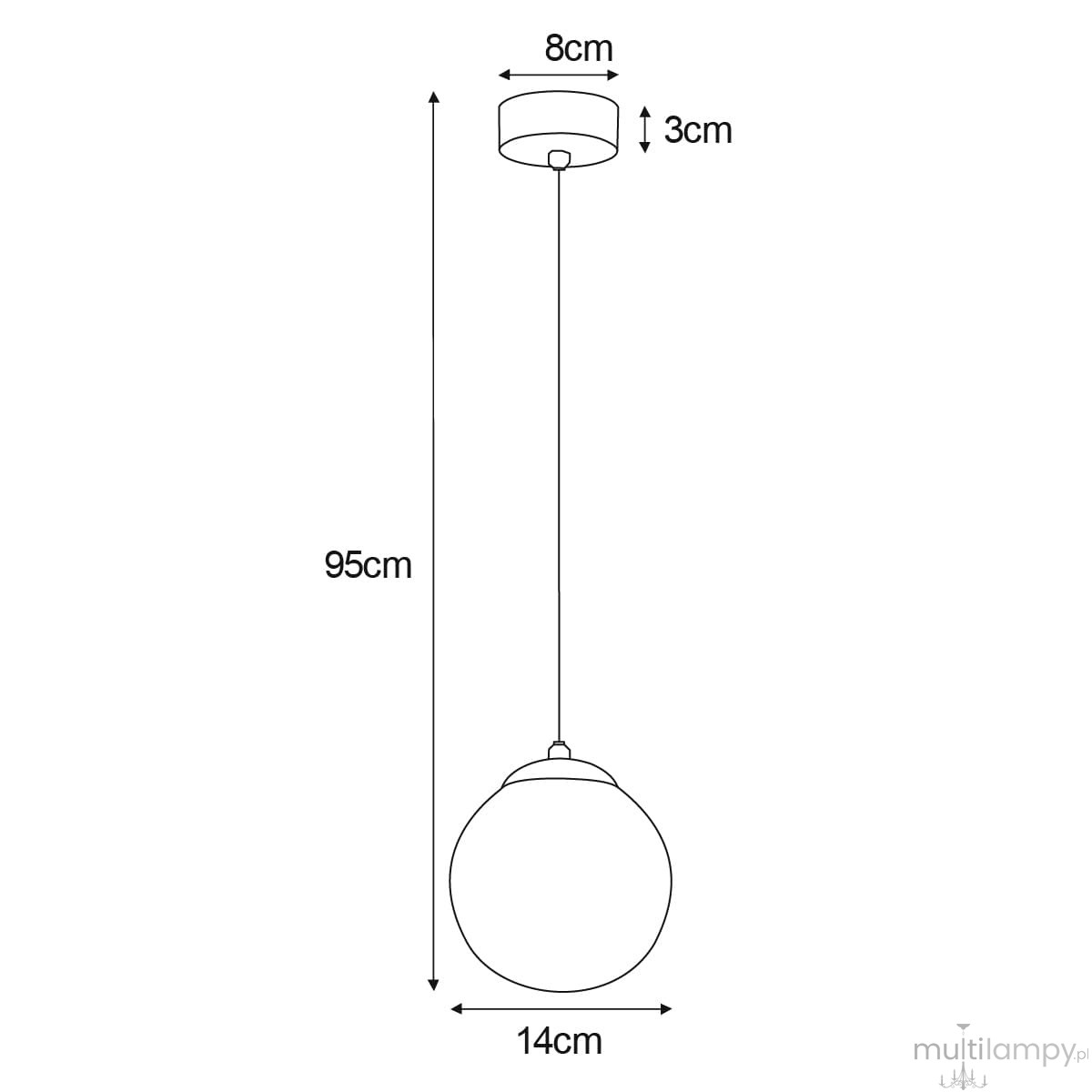 Raya lampa wisząca E14 kaszmir K-6040