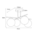 Raya lampa sufitowa 4xE14 kaszmir K-6043