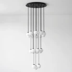 Lampa wisząca 20xE27 czarna KP-34
