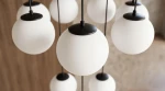 Lampa wisząca 20xE27 czarna KP-34
