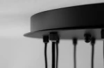 Lampa wisząca 20xE27 czarna KP-34