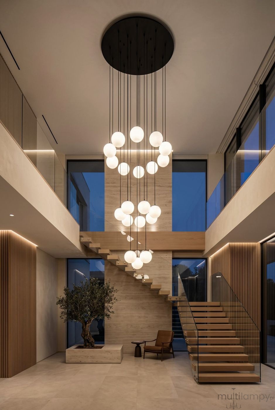 Lampa wisząca 20xE27 czarna KP-34