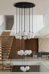 Lampa wisząca 20xE27 czarna KP-34