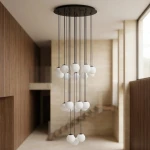 Lampa wisząca 20xE27 czarna KP-34