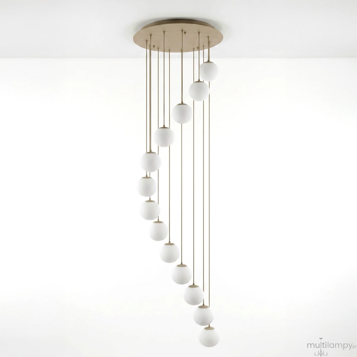 Lampa wisząca 13xE27 beżowa KP-35