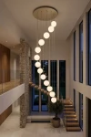 Lampa wisząca 13xE27 beżowa KP-35