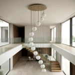 Lampa wisząca 13xE27 beżowa KP-35