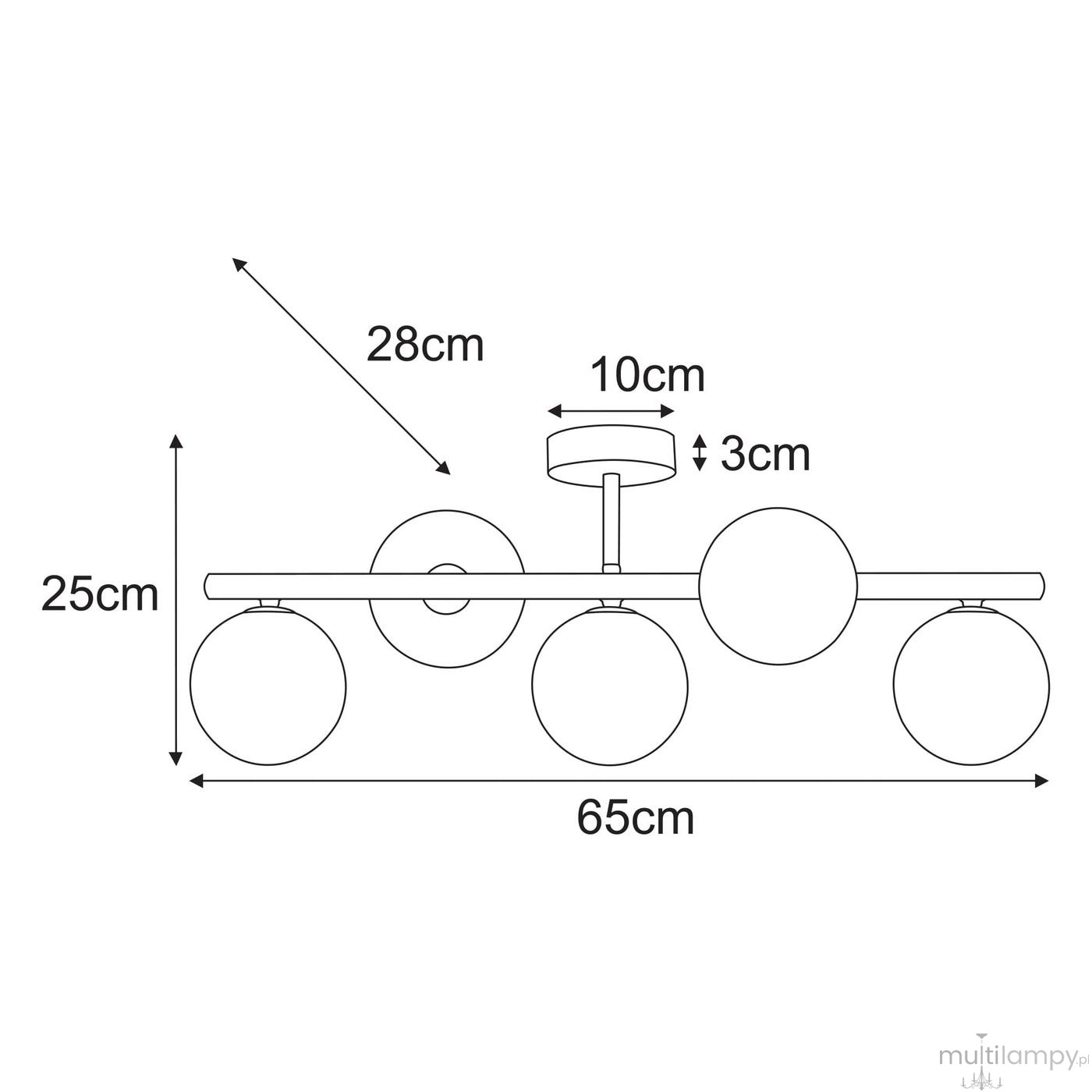 Lemo lampa sufitowa 5xG9 beżowa K-5858