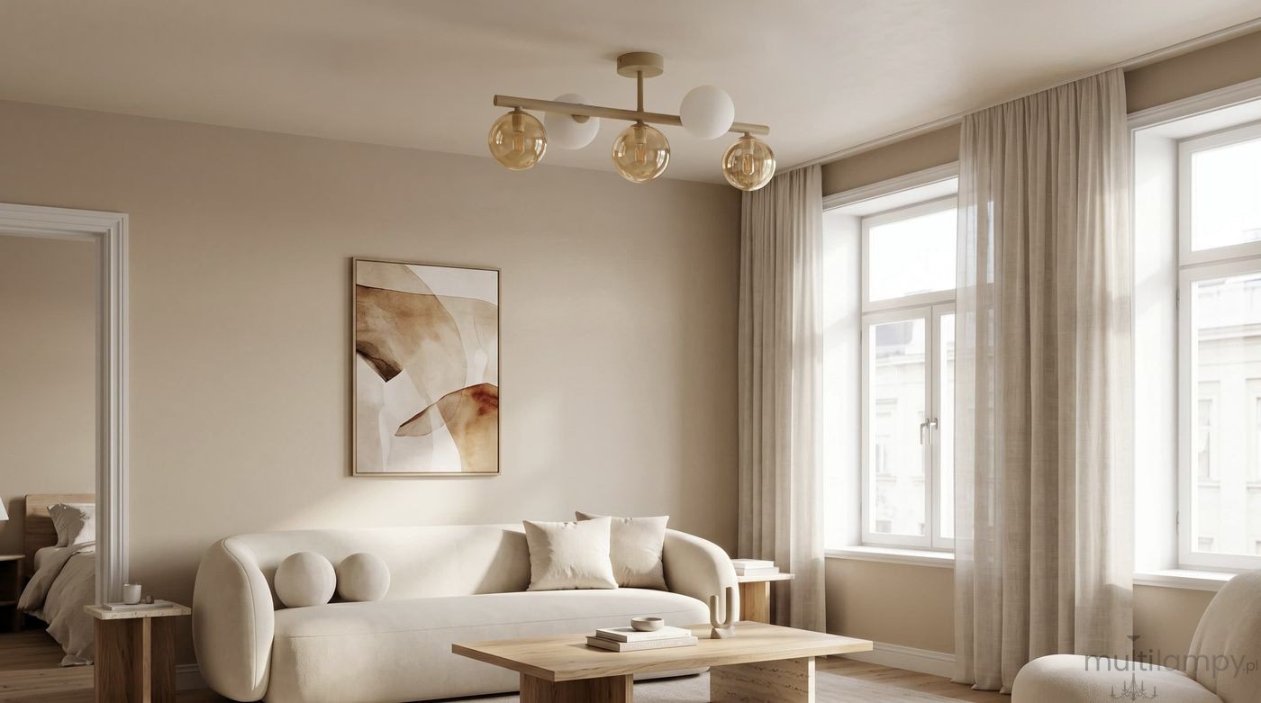 Lemo lampa sufitowa 5xG9 beżowa K-5858