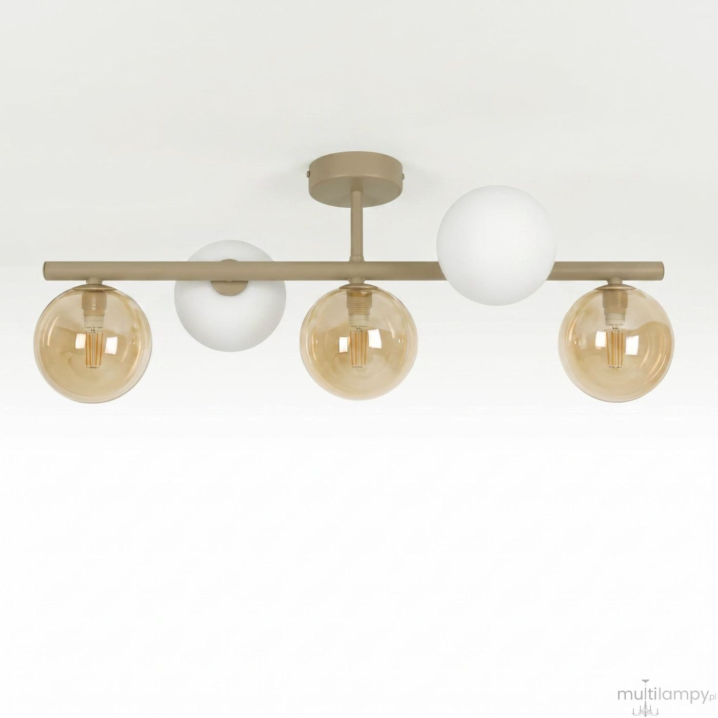 Lemo lampa sufitowa 5xG9 beżowa K-5858