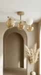 Lemo lampa sufitowa 5xG9 beżowa K-5858