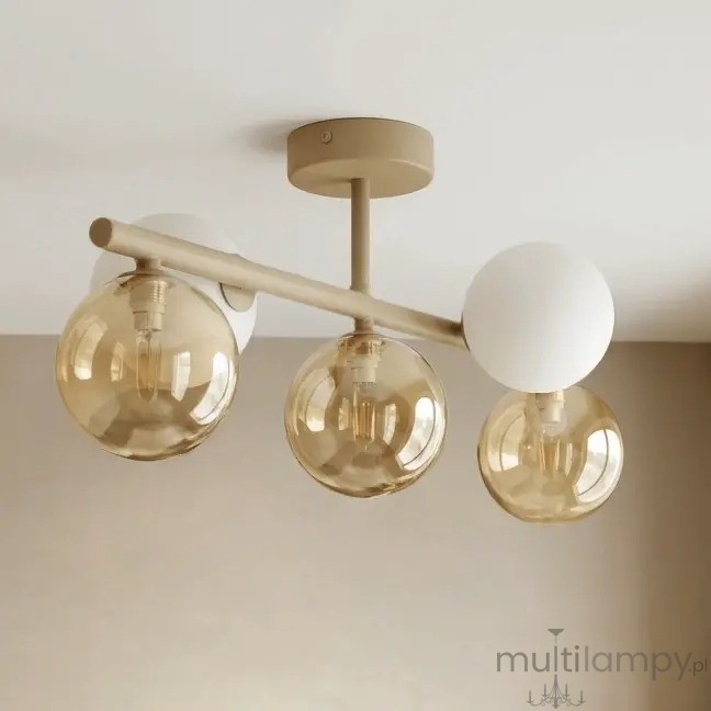 Lemo lampa sufitowa 5xG9 beżowa K-5858