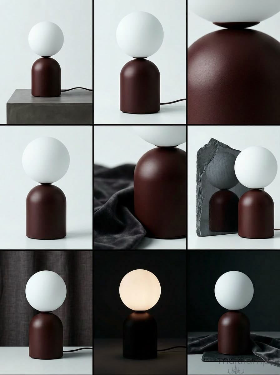 Koni lampka stołowa G9 burgund K-5972