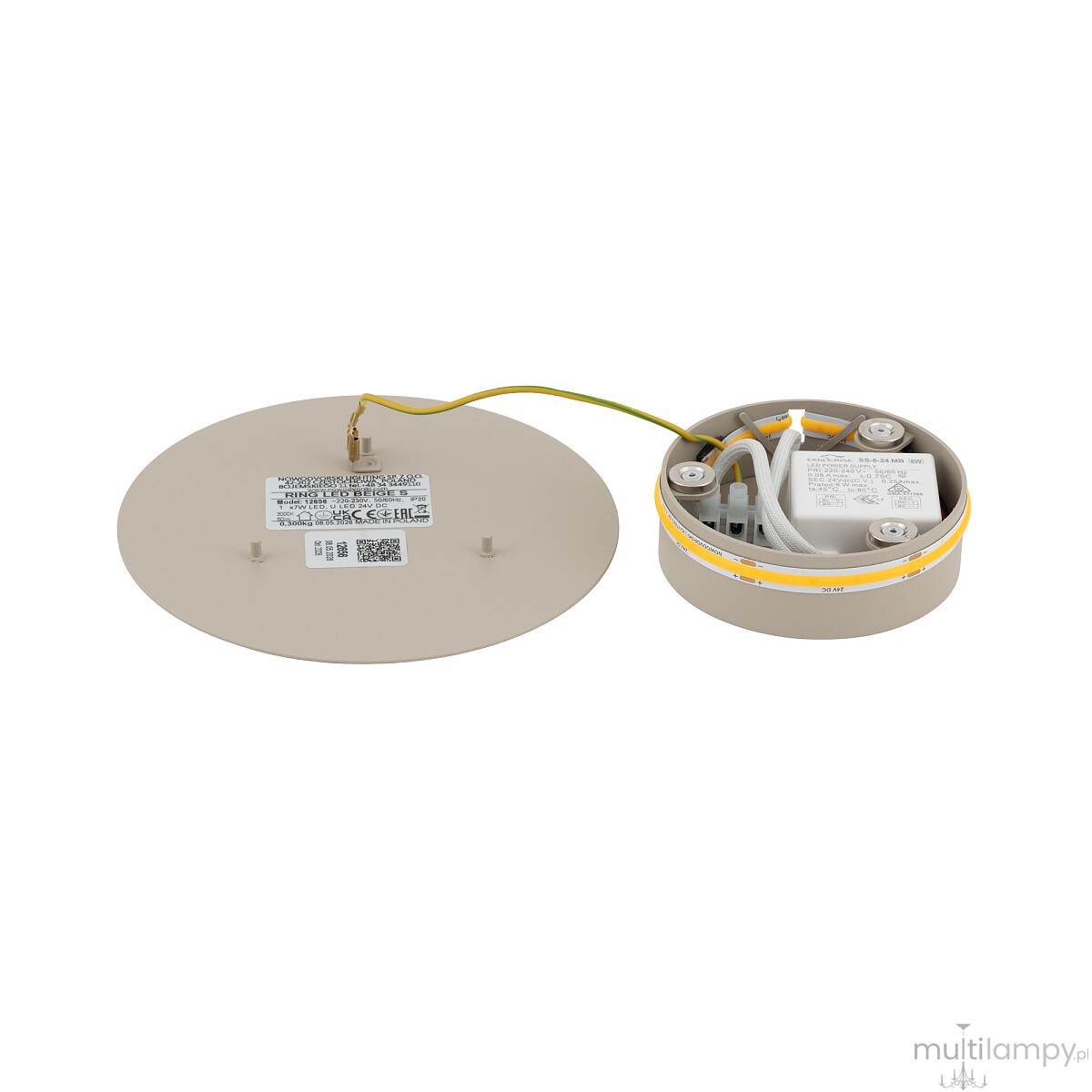 Ring S kinkiet LED 7W 3000K beżowy 12656
