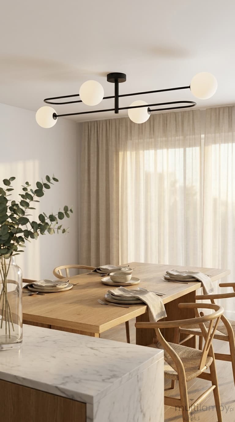Sila lampa sufitowa 4xG9 czarna K-5991
