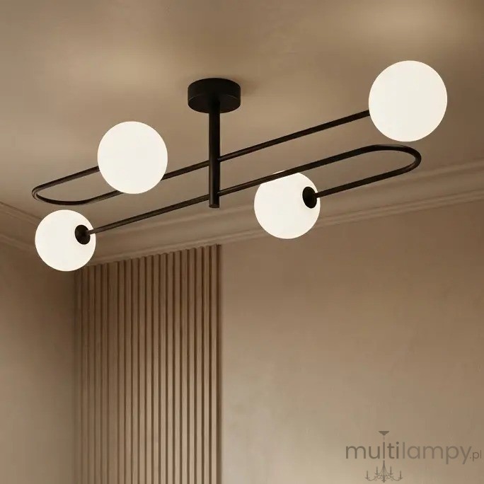 Sila lampa sufitowa 4xG9 czarna K-5991