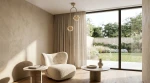 Spark lampa sufitowa 2xG9 beżowa bursztynowy K-5995