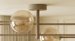 Spark lampa sufitowa 4xG9 beżowa bursztynowy K-5996