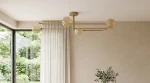 Spark lampa sufitowa 4xG9 beżowa bursztynowy K-5996